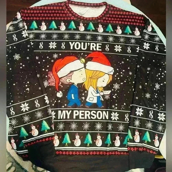Grey's Anatomy Sweaters - Grey’s Anatomy Christmas Festive Sweater, You Are My Person, Size XL